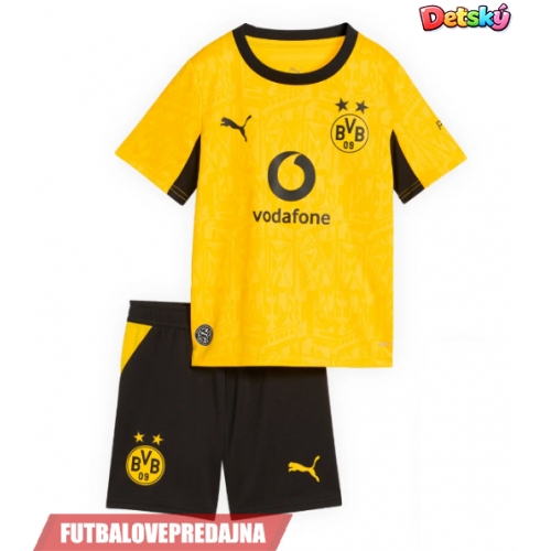 Lacne Dětský Futbalové dres Borussia Dortmund Joey Veerman #25 2026-27 Krátky Rukáv - Domáci (+ trenírky)